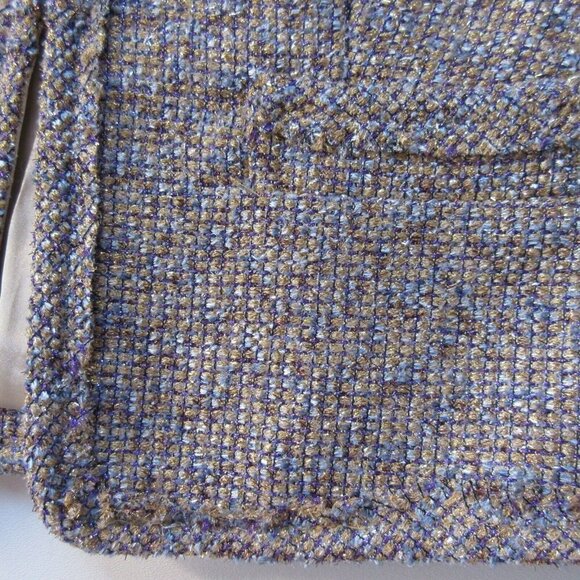 NWT J.Crew Colorful Metallic Tweed Jacket in Plum Multi Front Pockets Twinkle 6 - Picture 3 of 8